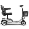 EWheels EW M41 Travel Mobility Scooter Silver Right Side View