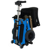 FreeRider USA Luggie Elite 4 Wheel Bariatric Foldable Travel Scooter Blue Color Folded View