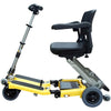 FreeRider USA Luggie Elite 4 Wheel Bariatric Foldable Travel Scooter Yellow Color Side View