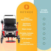 Reyhee Red Roamer Folding Electric Wheelchair Showing Special Features