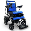 ComfyGo IQ-8000 Left Angle View in in Black with Blue Cushion