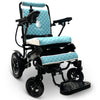 ComfyGo IQ-8000 Left Angle View in in Black with Teal Cushion