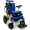 ComfyGo IQ-8000 Left Angle View in in Silver with Blue Cushion